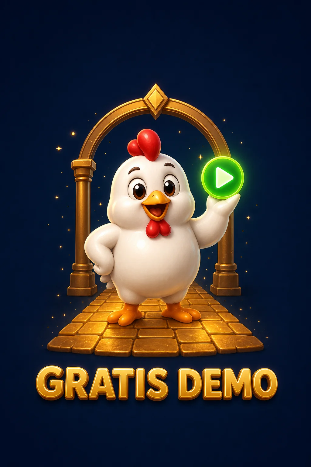 Chicken Road Demo kostenlos starten - Bildschirm mit virtuellem Guthaben