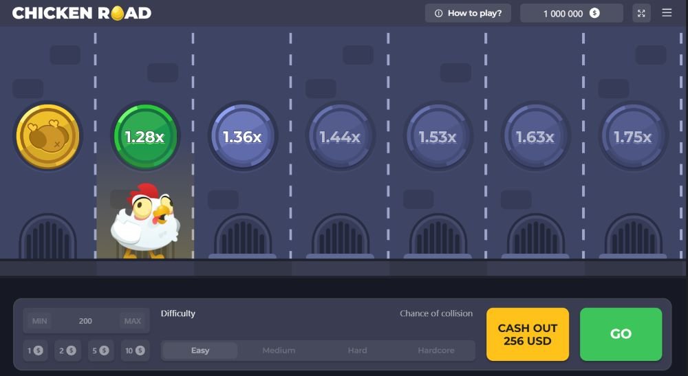 Chicken Road Screenshot 2 - Gewinnanzeige nach Cash-out